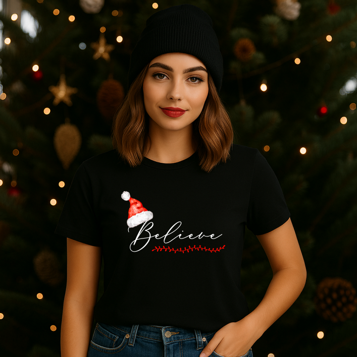 Tricou Unisex Craciun Believe