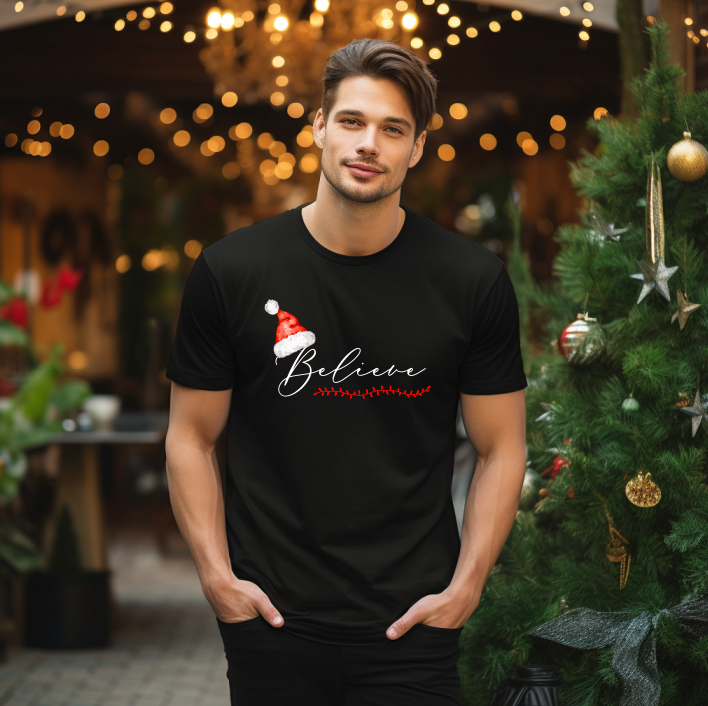 Tricou Unisex Craciun Believe - imagine 3