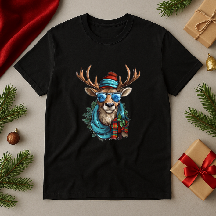 Tricou Unisex Cool Reindeer - imagine 3