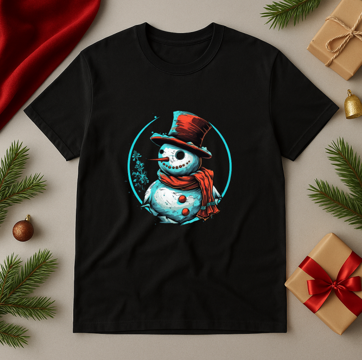 Tricou Unisex Snowman - imagine 3