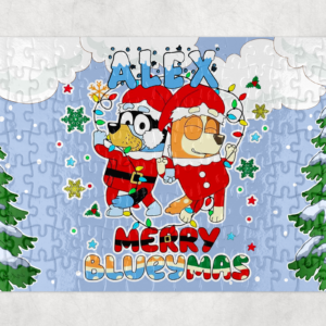 Puzzle Craciun Personalizat Bluey