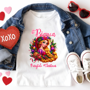 Tricou Copii Craciun Rapunzel Personalizat