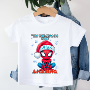 Tricou Copii Craciun Spider Man Personalizat