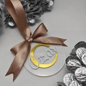 Glob auriu personalizat nume si initiala