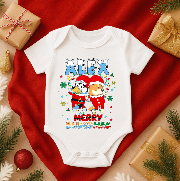 Body Craciun Bluey personalizat - imagine 2