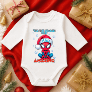 Body Craciun Spider Man personalizat