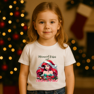 Alternative view of Tricou Copii Craciun Mica Sirena Personalizat