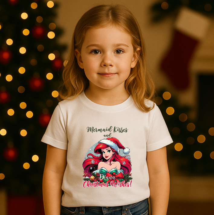 Tricou Copii Craciun Mica Sirena Personalizat - imagine 2