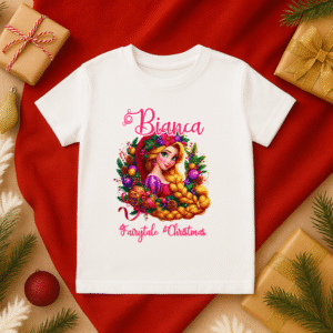 Tricou Copii Craciun Rapunzel Personalizat