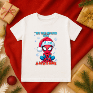 Tricou Copii Craciun Spider Man Personalizat
