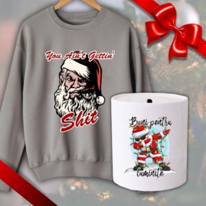 Set cadou Secret Santa, Bluza unisex Craciun + Pusculita