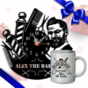 Set cadou frizer/ barber, Ceas + Cana