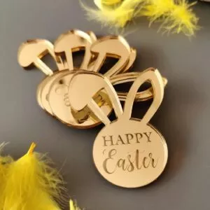 Accesoriu Tort/Cupcake Iepurasi Happy Easter Set 10 buc