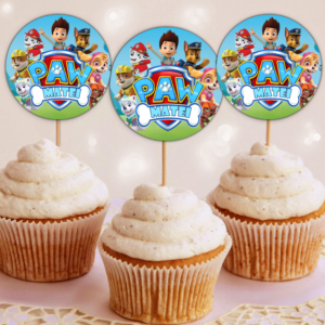 Etichete Cupcakes, Paw Patrol, Set 35 Buc