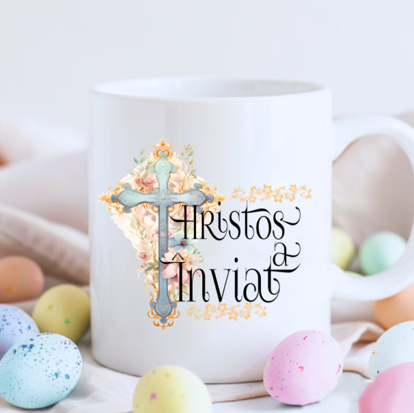 Cana Personalizata Paste, Hristos A Inviat - imagine 3