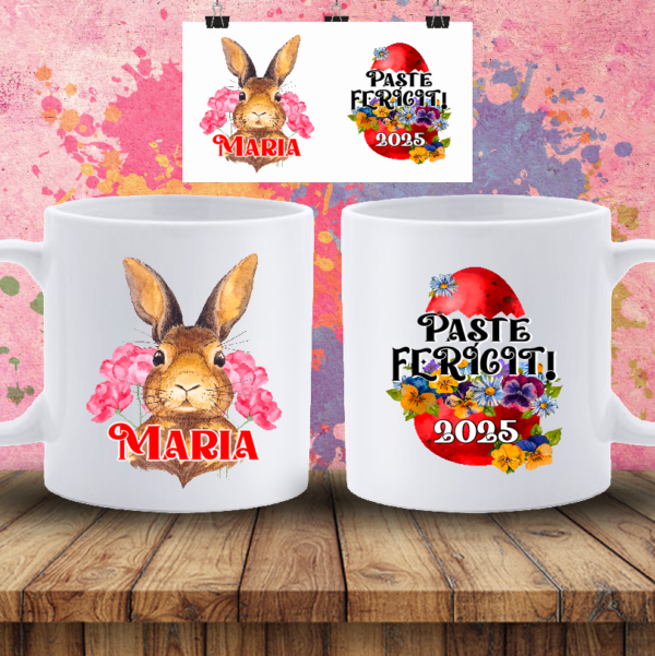 Cana Personalizata Paste Fericit - imagine 3