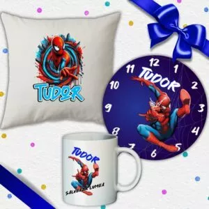 Set cadou copii, Ceas + Perna + Cana Spider Man