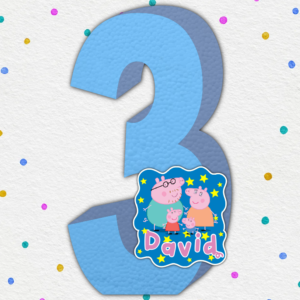 Cifre aniversare polistiren Peppa Pig