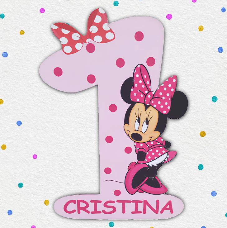 Cifra aniversara 1 Minnie Mouse