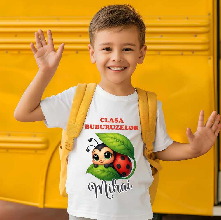 Tricou Personalizat Copii Scoala Grupa Buburuzelor