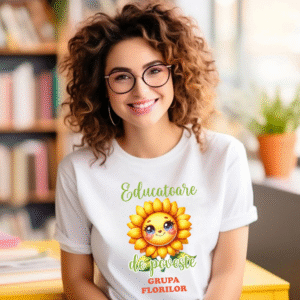 Tricou Personalizat Educatoare Invatatoare Grupa Florilor