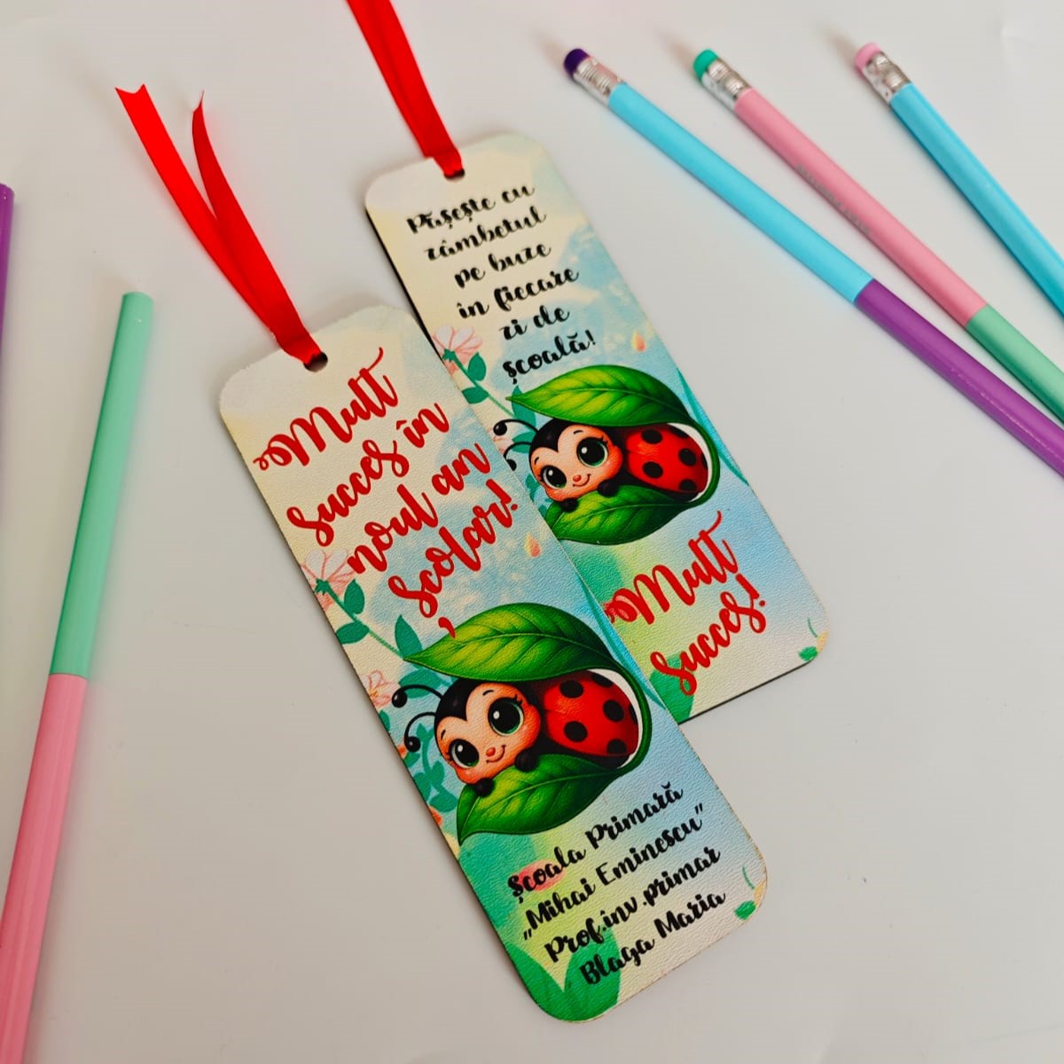 Semn carte lemn personalizat Grupa Buburuzelor - imagine 3