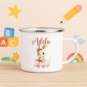 Alternative view of Cana metalica personalizata, Ballerina Bunny