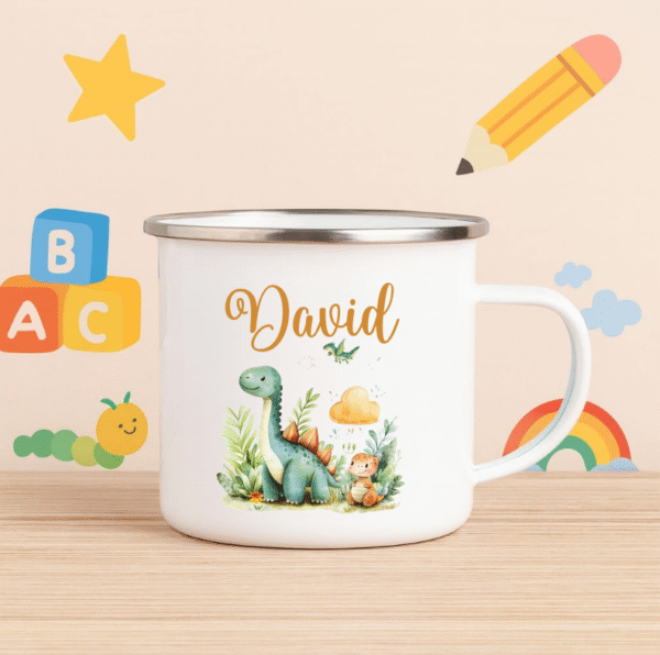 Cana metalica personalizata, Dino - imagine 2