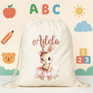 Alternative view of Rucsac personalizat textil, Ballerina Bunny