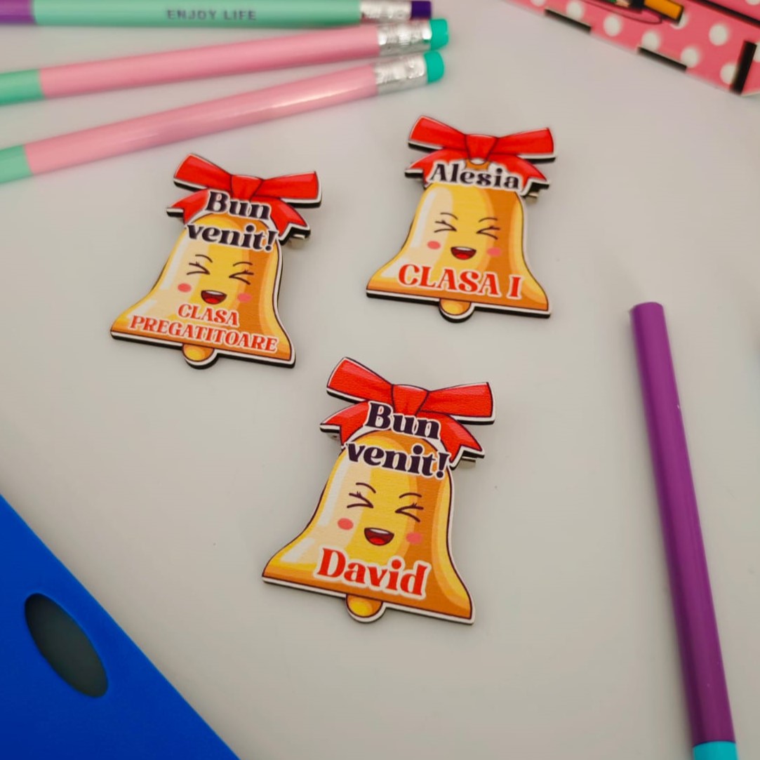 Insigne personalizate elevi Scoala/Gradinita Clopotel - imagine 3