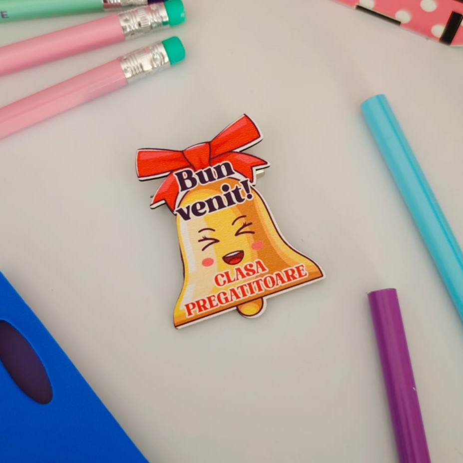 Insigne personalizate elevi Scoala/Gradinita Clopotel - imagine 2