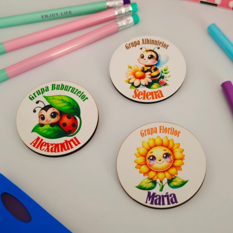 Insigne personalizate elevi Scoala/Gradinita Mascota - imagine 3