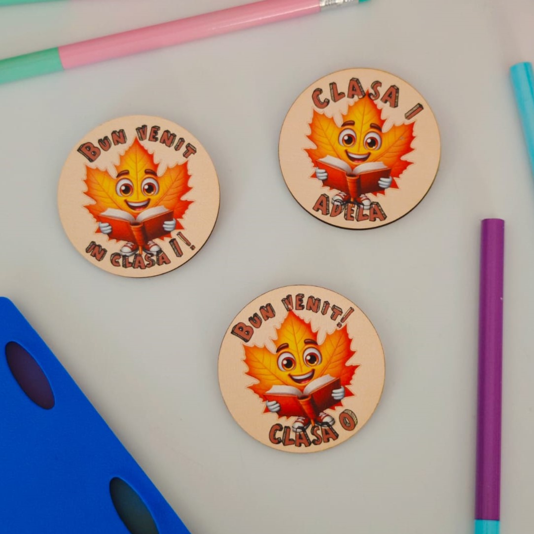 Insigne personalizate elevi Scoala/Gradinita Frunza