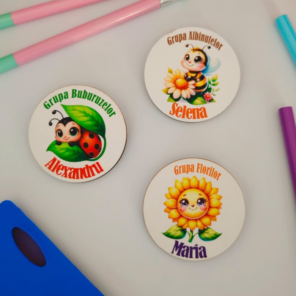 Insigne personalizate elevi Scoala/Gradinita Mascota