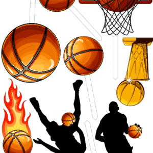 Alternative view of Set figurine tort, Basketball