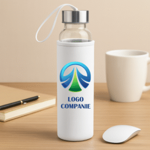 sticla apa husa personalizat logo