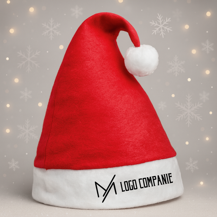 Caciula Mos Craciun Personalizata Logo