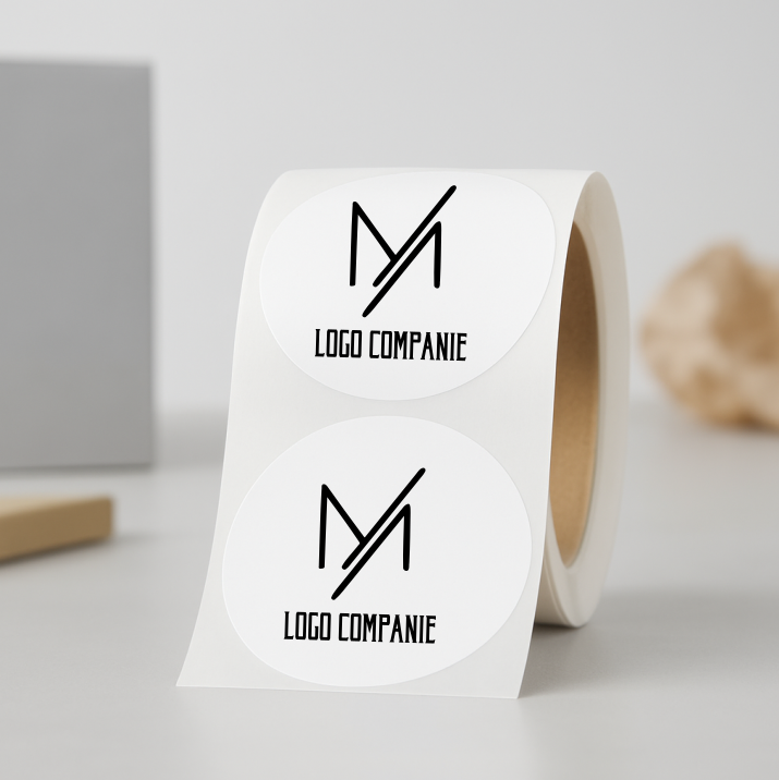 Etichete Autoadezive Personalizate Logo, Rola 1000 buc