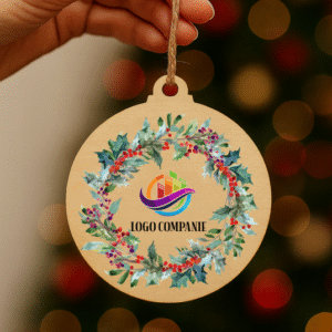 Glob lemn Personalizat Logo