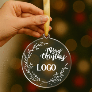 Glob plexiglas Personalizat Logo, Merry Christmas