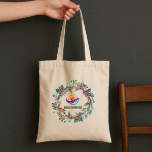 Alternative view of Geanta tip Sacosa Bumbac Personalizata Logo, Craciun