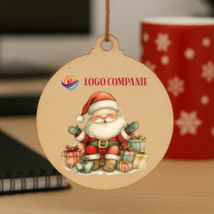 Alternative view of Cadou Craciun Corporate, Set Cana + Suport + Glob Personalizate Logo, Christmas Santa