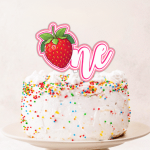 Cake Topper Capsunica One