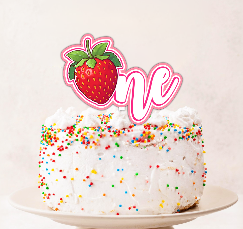 Cake Topper Capsunica One