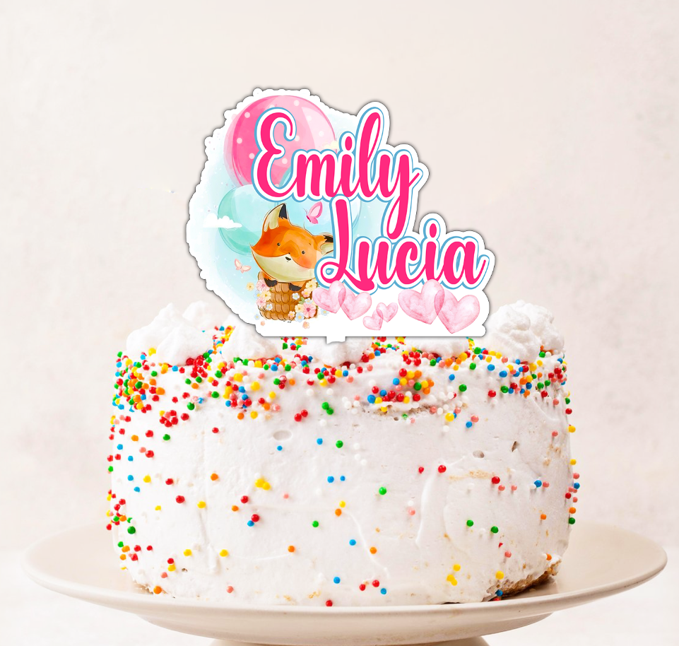 Cake Topper Personalizat Vulpita