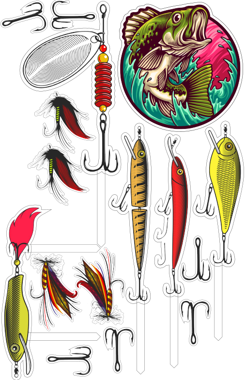 Set figurine tort, Pescar - imagine 2