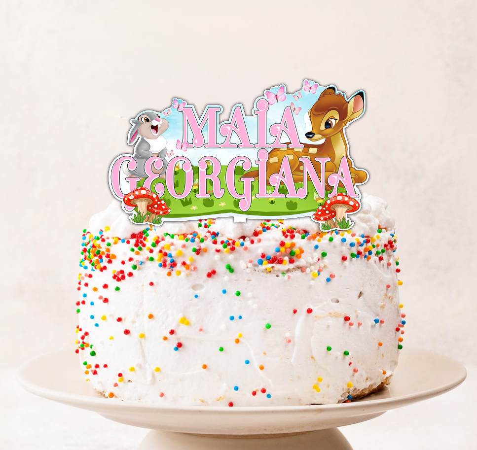 Cake Topper Personalizat Bamby