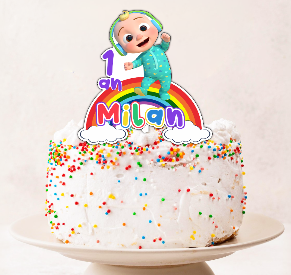 Cake Topper Personalizat Cocomelon M2