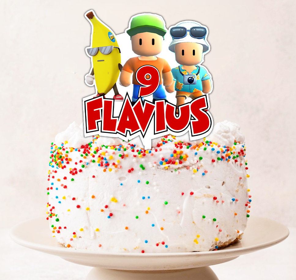 Cake Topper Personalizat Stumble Guys