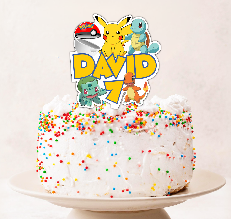 Cake Topper Personalizat Pokemon M2